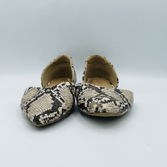 Old Navy Shoes Womens Size 7 Snake Print D'Orsay Flats Pointy Toe Heels Shoe - Picture 4 of 11